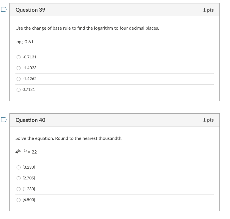 D Question 37 1 pts Find the value. Give an