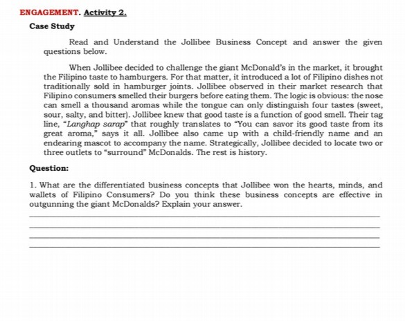 ENGAGEMENT. Activity 2. Case Study Read and