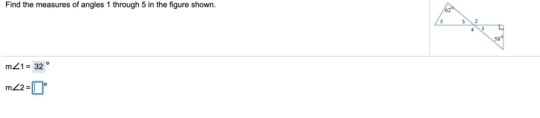 please solve Use an algebraic equation to find