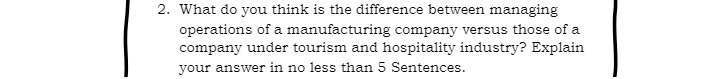 2. What do you think is the difference between