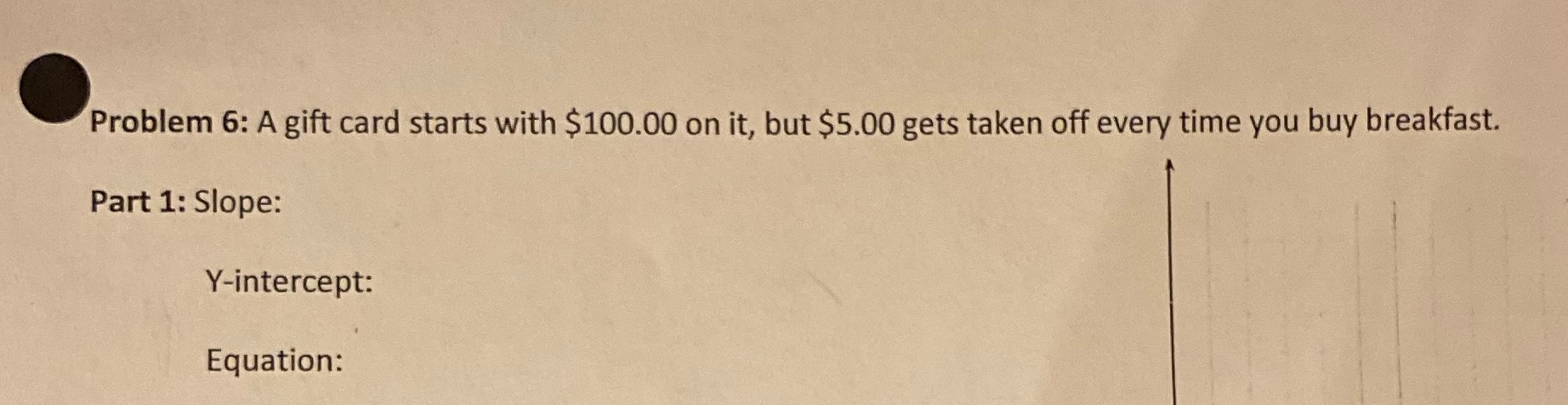 How do I solve this?? Problem 6: A gift card