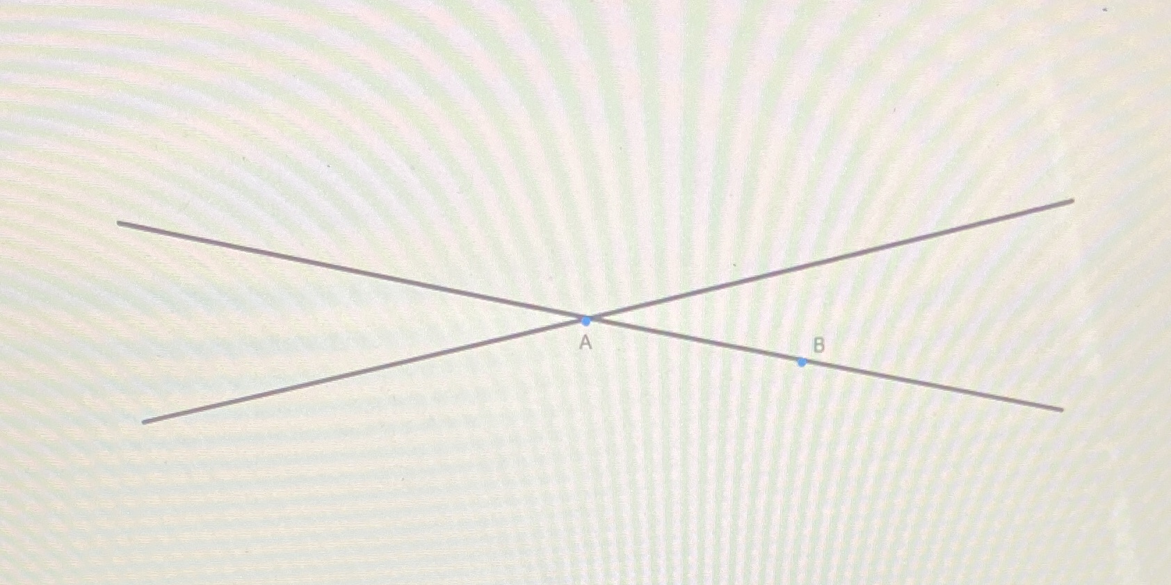 1. Construct an angle that has a vertex at B that