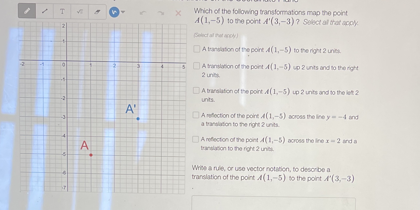 geometry help for this T X Which of the following