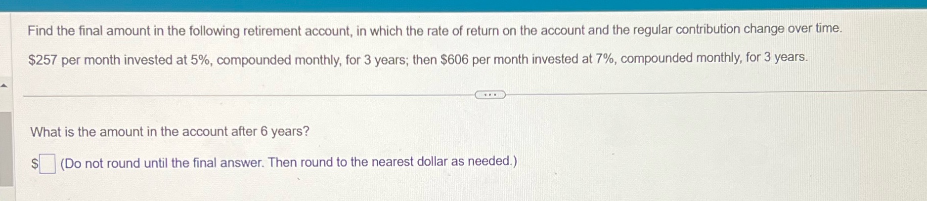 Help Find the nal amount in the following