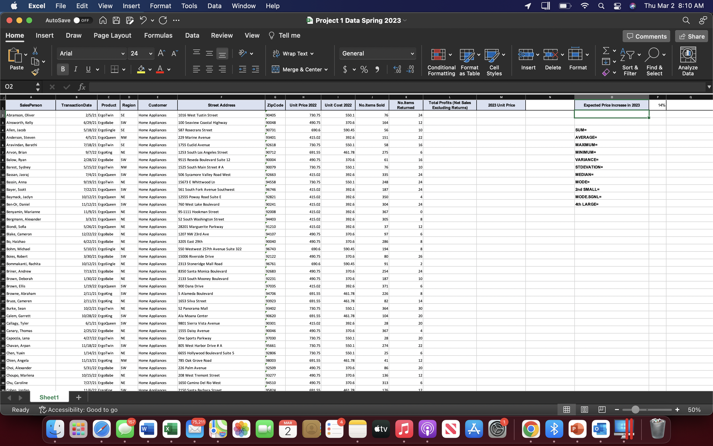 Please help !! 1. Change the name of the data