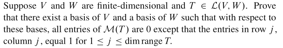 Suppose V and W are nite-dimensional and T E (V,