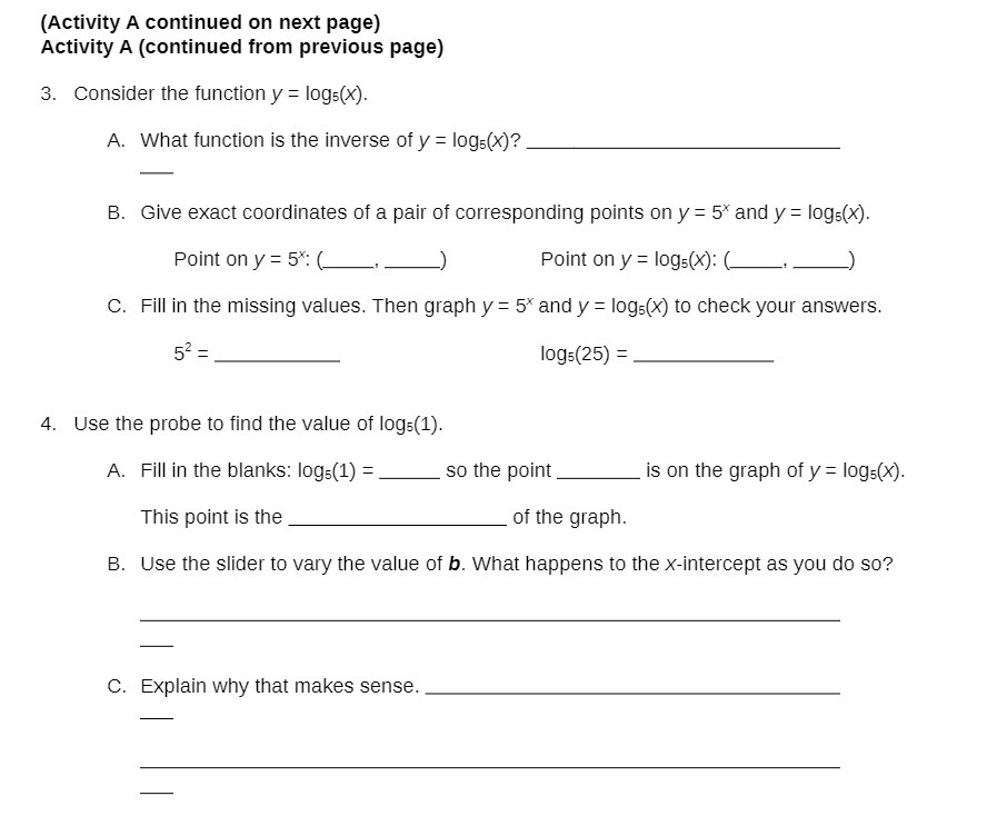 (Activity A continued on next page) Activity A
