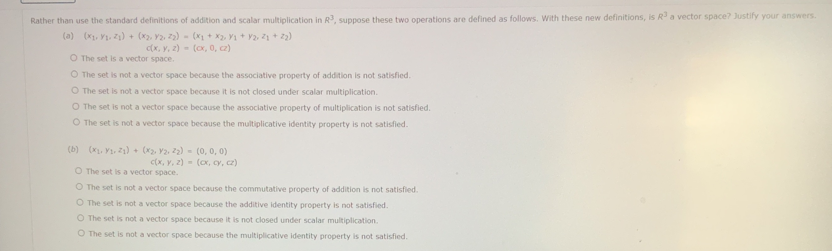 Rather than use the standard definitions of