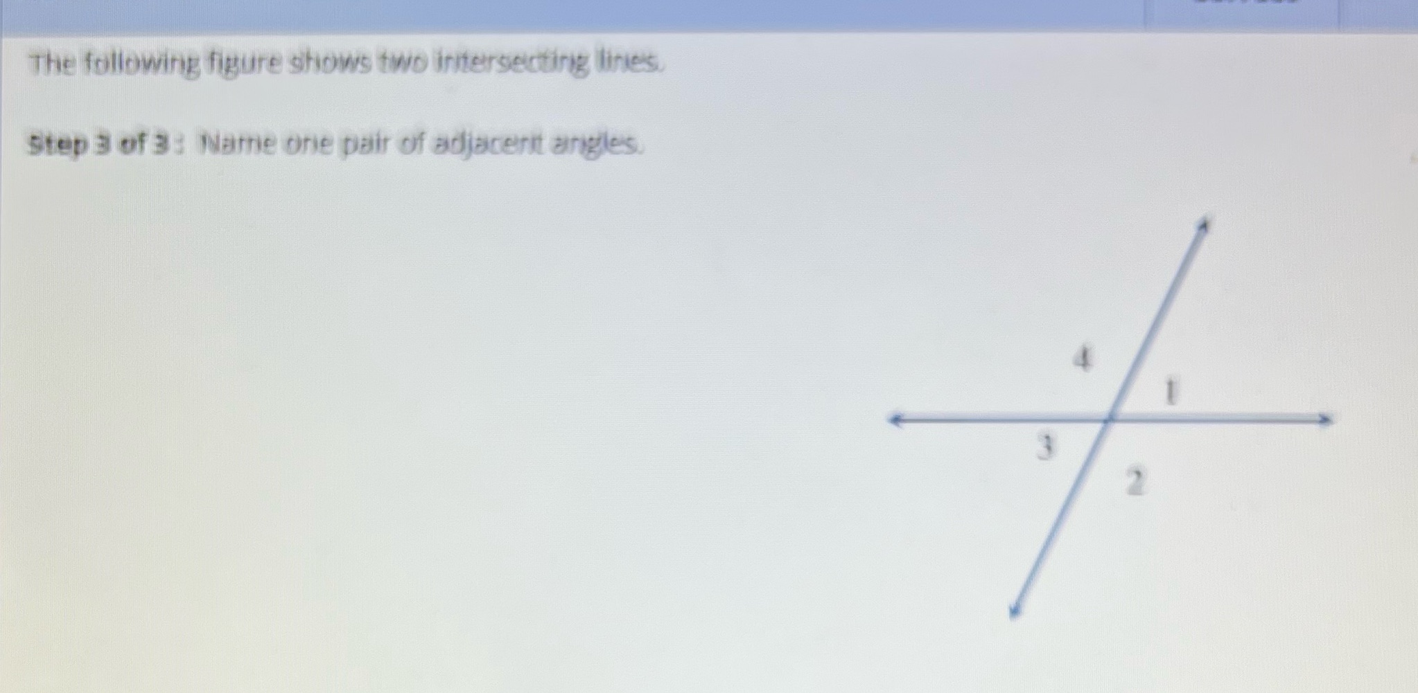 The following figure shows two intersecting
