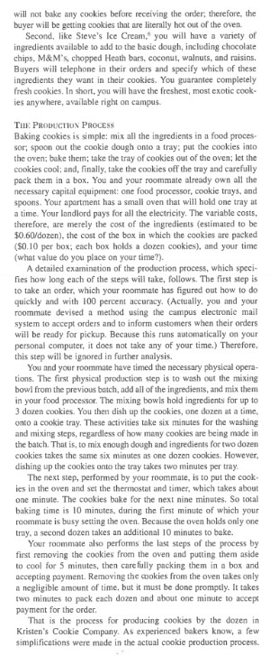 CASE: KRISTEN'S COOKIE COMPANY (A) You and