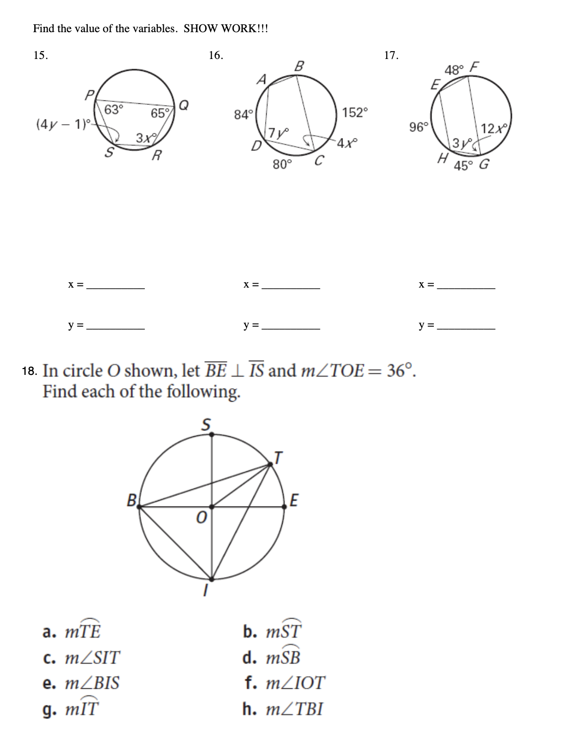 I need help with these questions in geometry