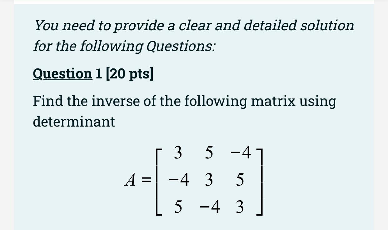 You need to provide a clear and detailed solution