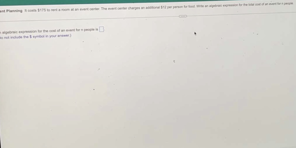 ent Planning It costs $175 to rent a room at an