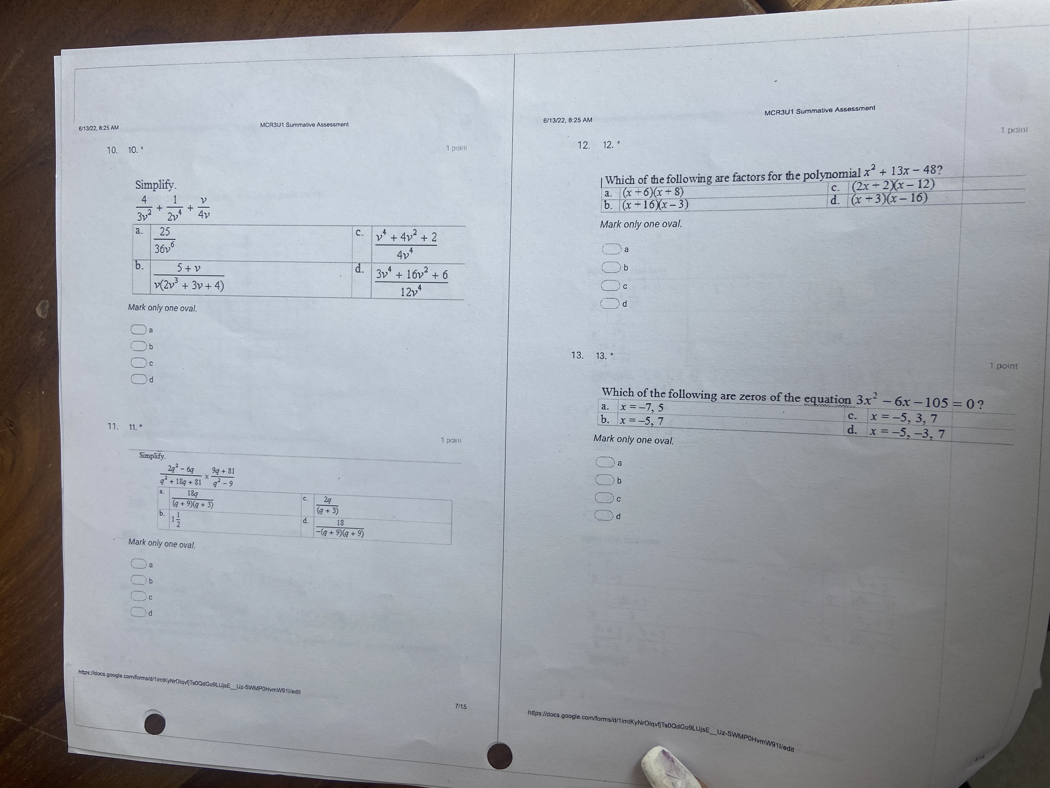 \f\f\f\f\f21. 21." 1 point Use the trigonometric