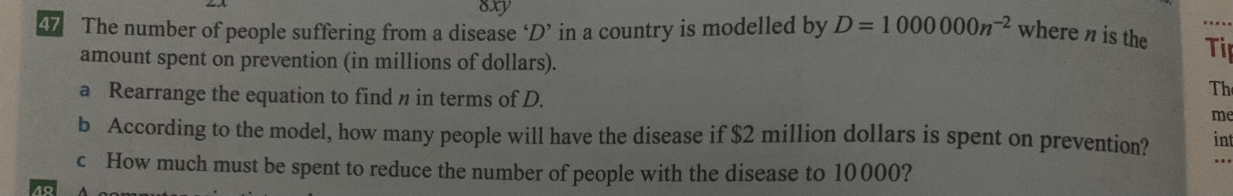 . .... 47 The number of people suffering from a