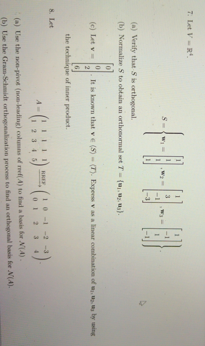 full step plx 7. Let V = R4. (a) Verify that -S