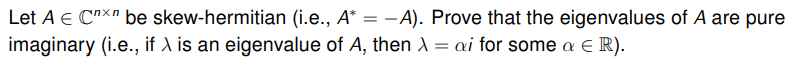 Let A c Cox be skew-hermitian (i.e., A* = -A).