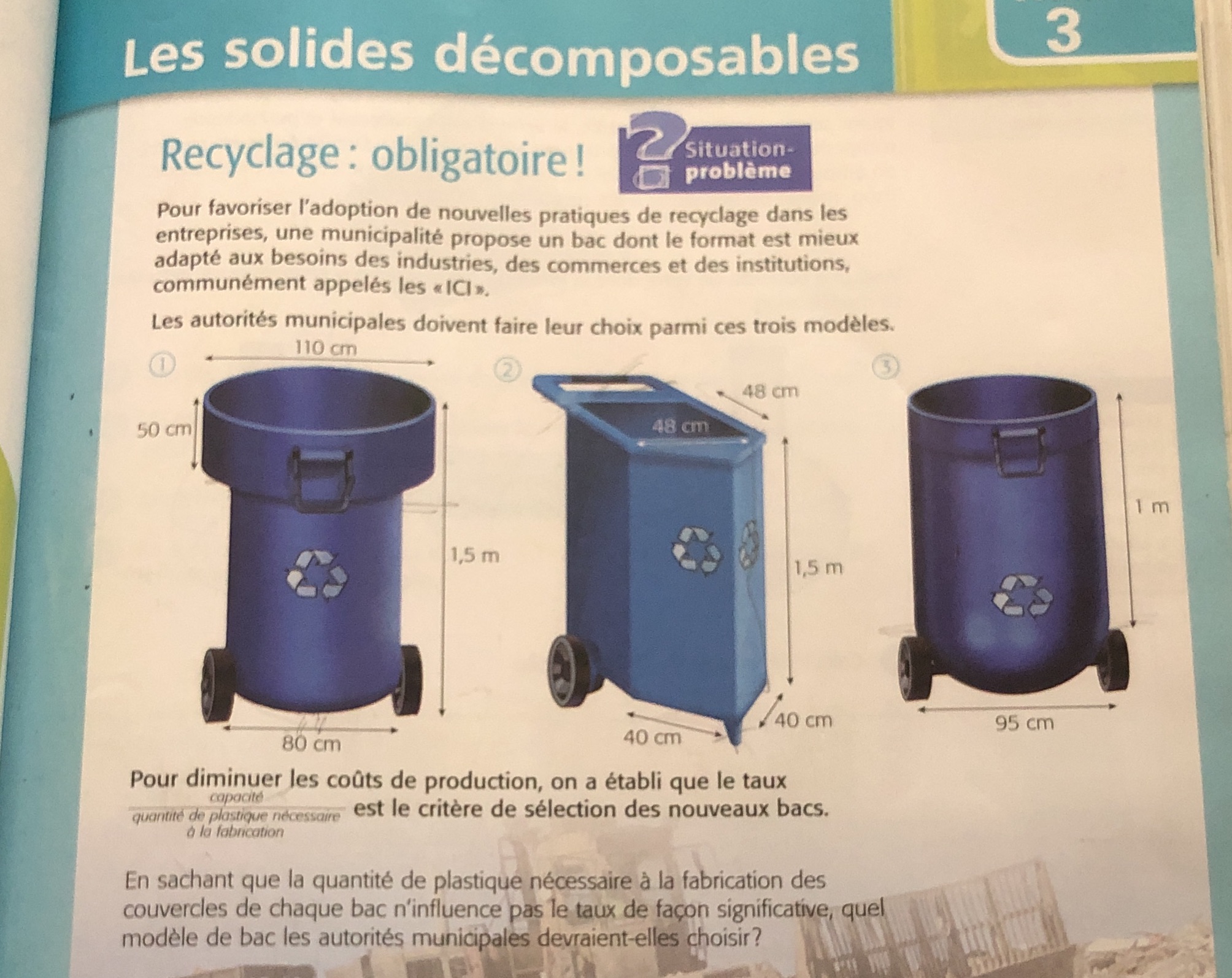 Les solides decomposables 3 Recyclage :