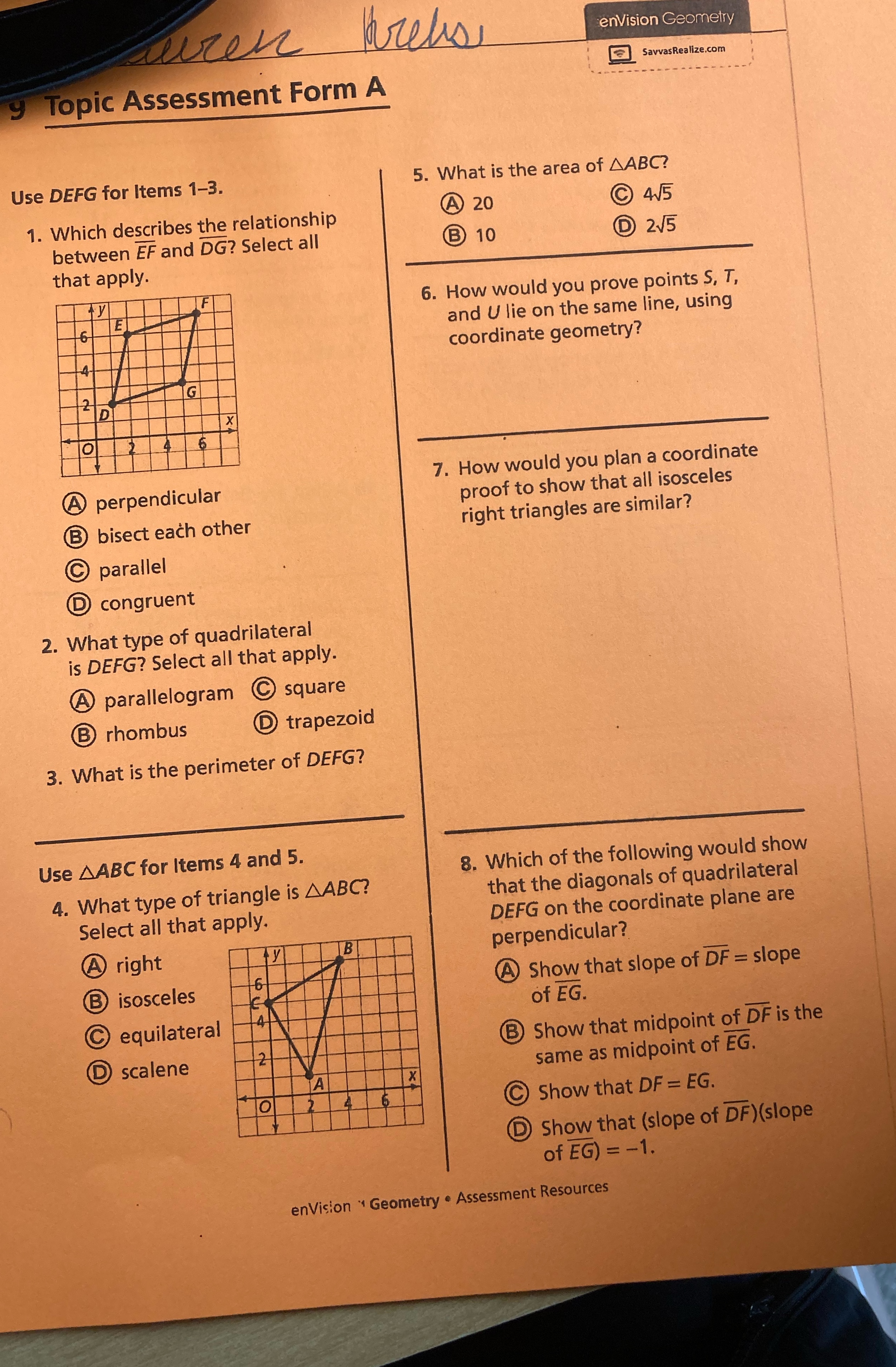 Can skmon solve this enVision Geometry