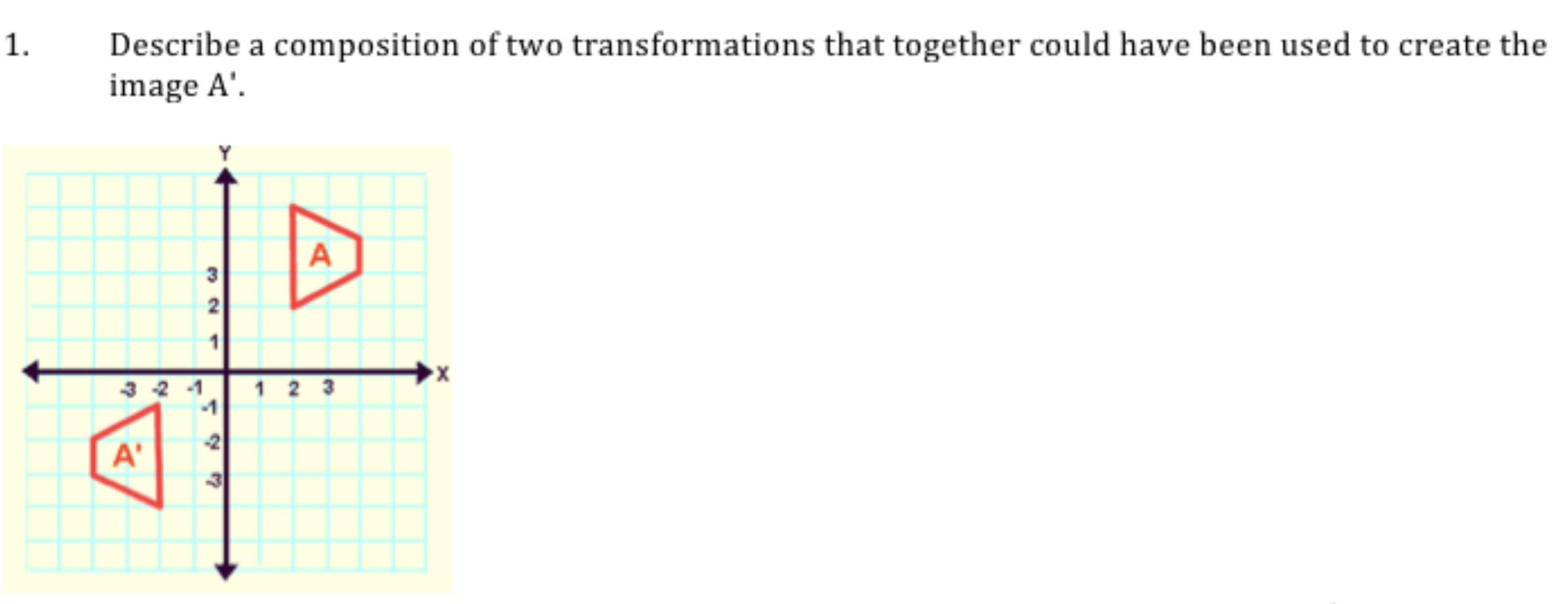 1. Describe a composition of two transformations