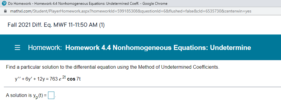 Do Homework - Homework 4.4 Nonhomogeneous