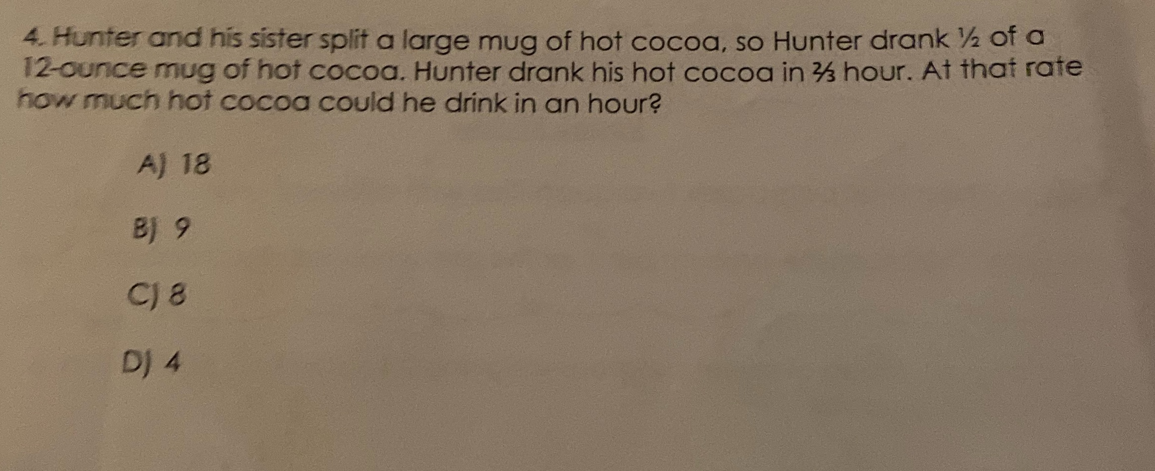 How to answer this 4. Hunter and his sister split