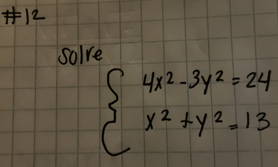 CLEAR HAND WRITTEN PLEASE # 12 solve 5 4x2 - 342