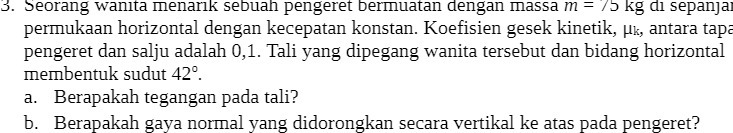 5. beorang wanita menarik sebuah pengeret