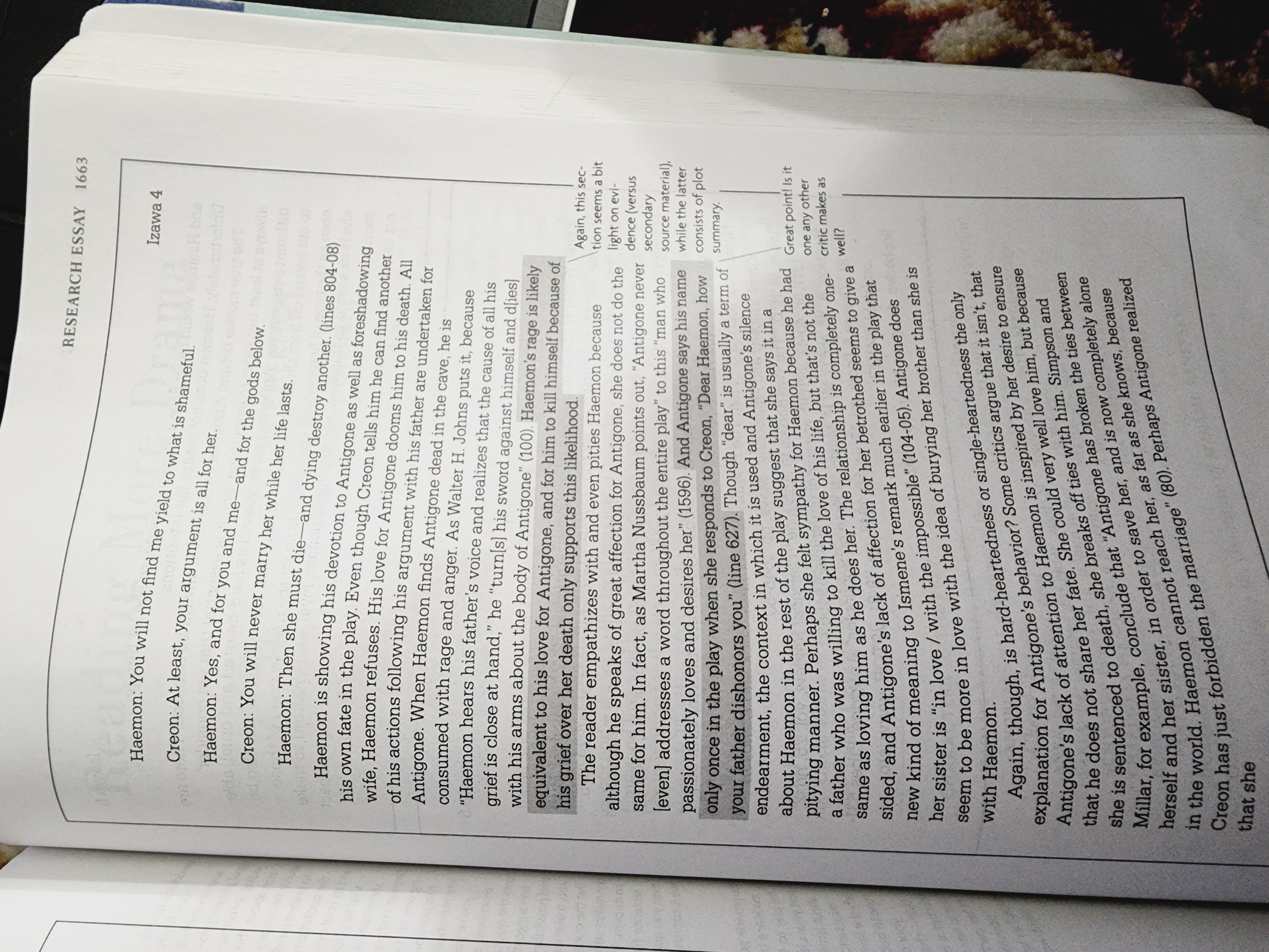 Read the assigned example essay below. (Keep in