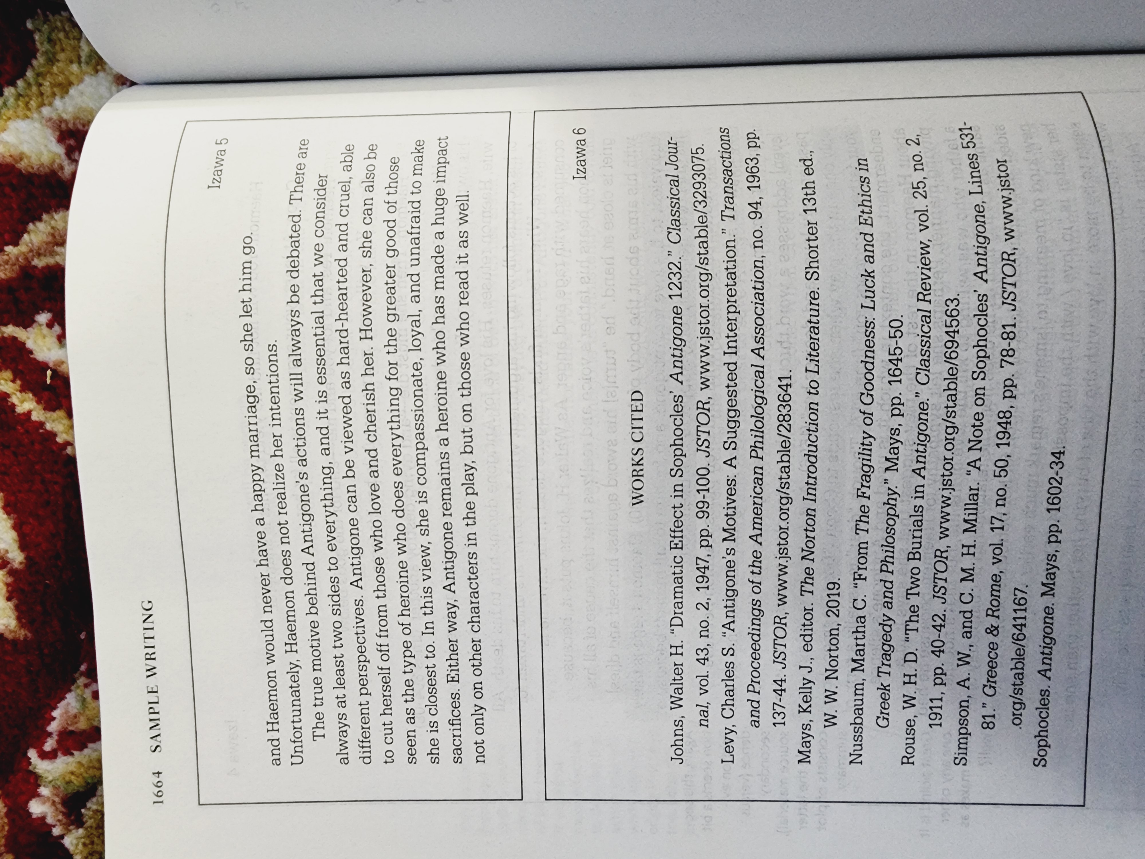 Read the assigned example essay below. (Keep in