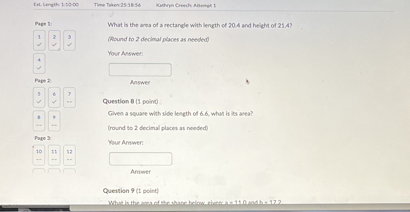7 and 8 please Est. Length: 1:10:00 Time