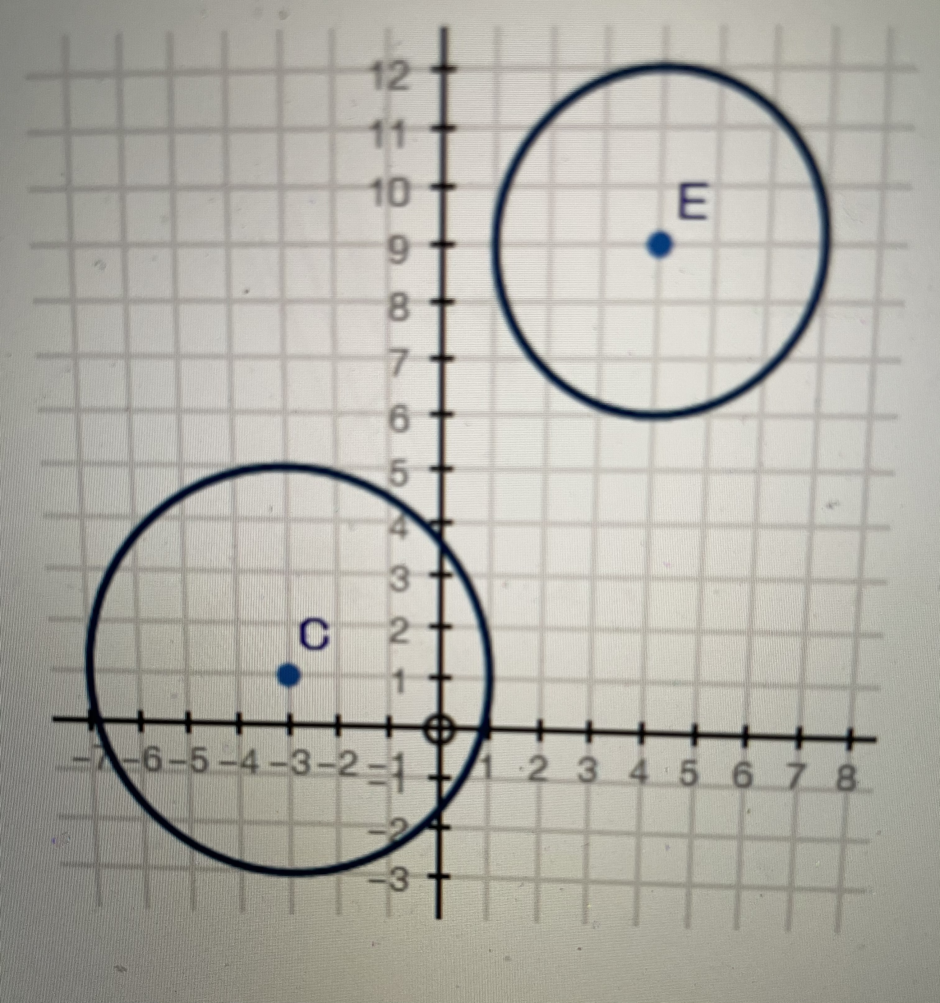 Prove that the two circles shown below are