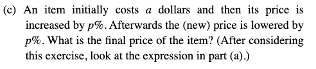 How can I solve task c given this equation: \f(c)