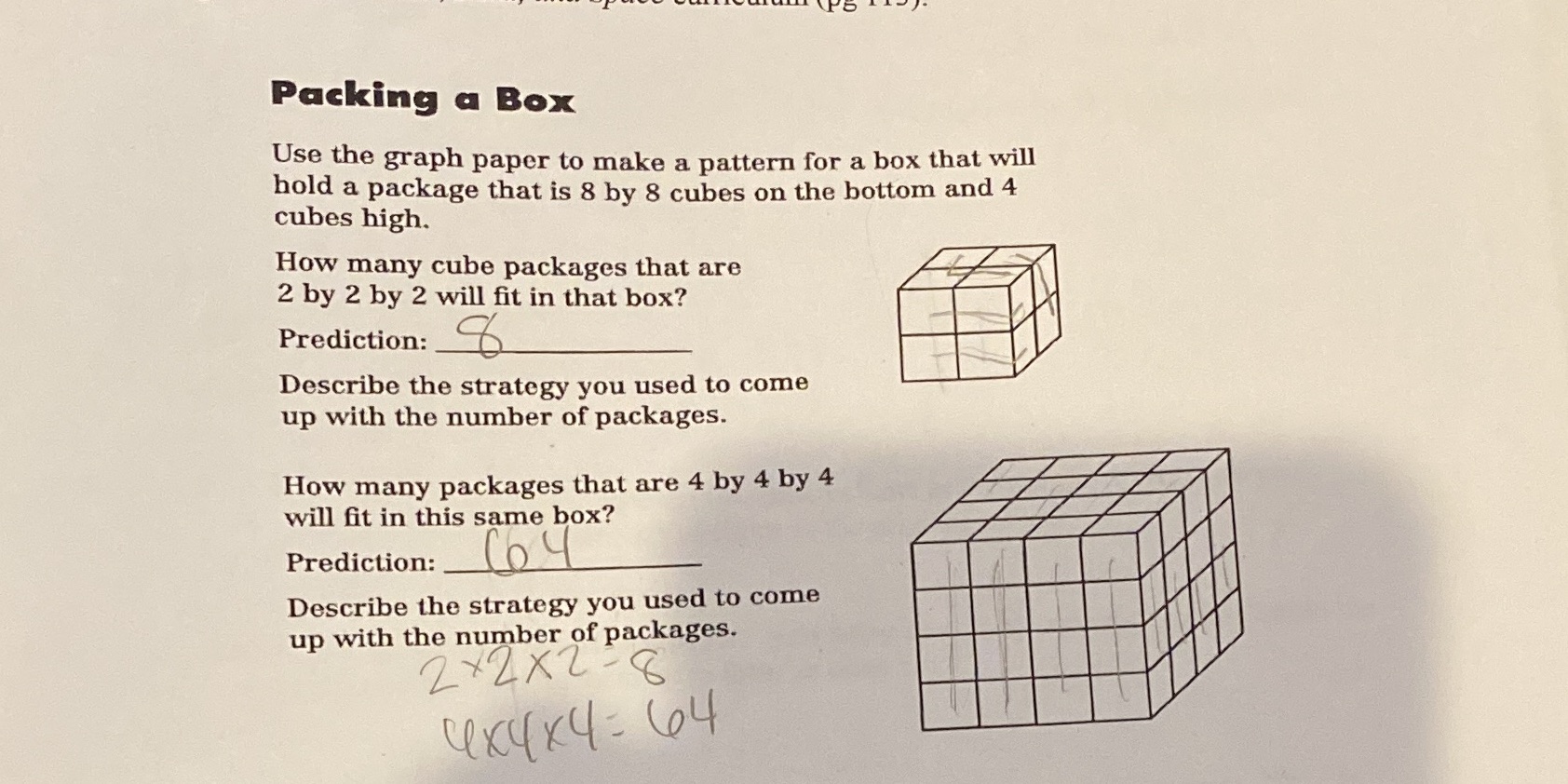 Hope this helps! Packing a Box Use the graph