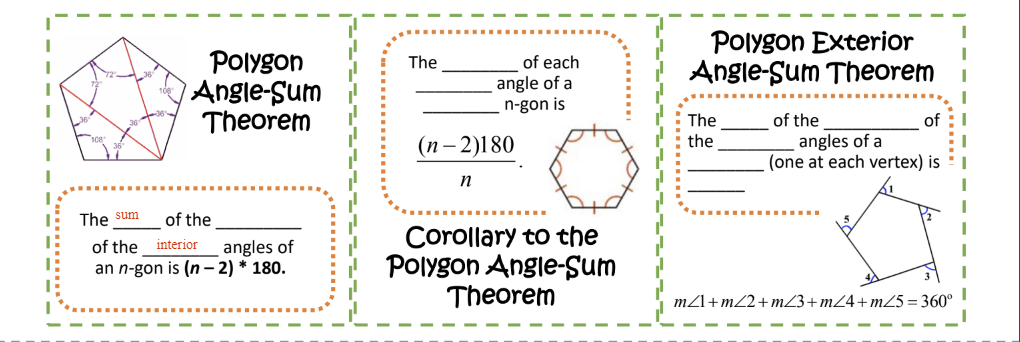 Help please. Polygon Polygon Exterior The of each