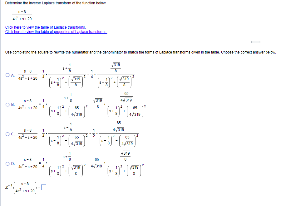 Determine 1 {F} 55- - 145 + 7 F(S) = s(S - 5)(s -