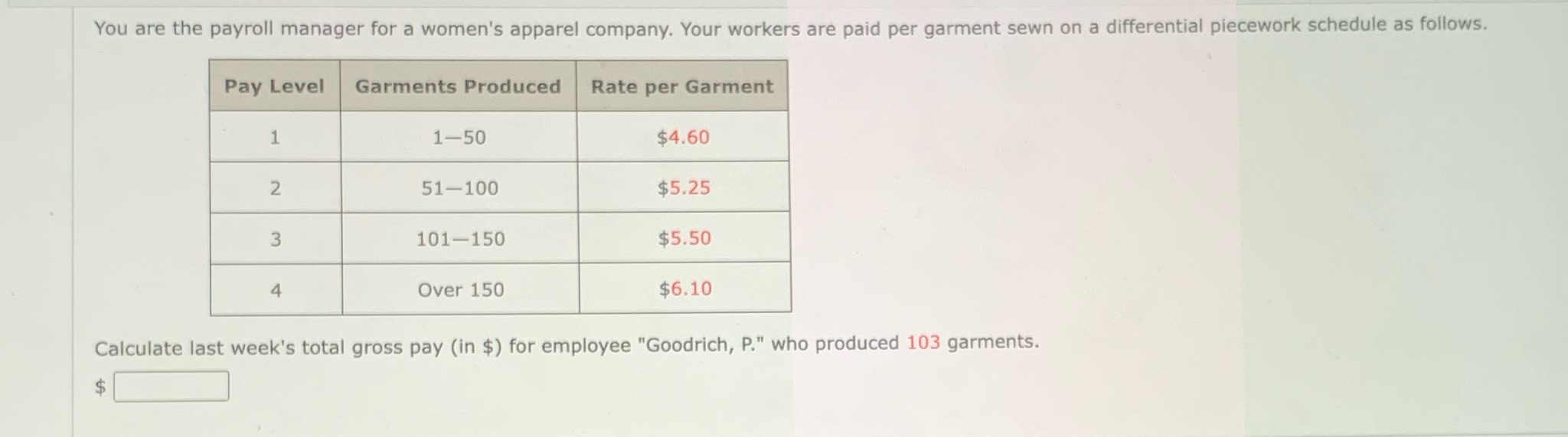 Please Help!? You are the payroll manager for a