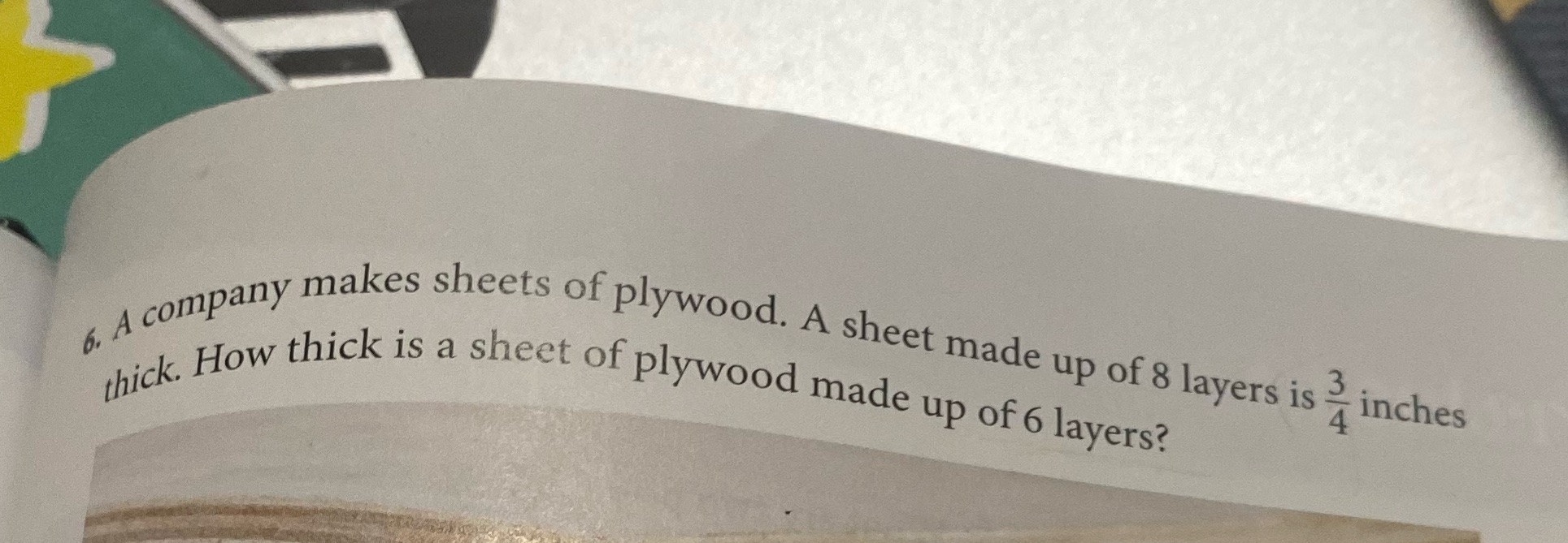 A company makes sheets of plywood. A sheet made