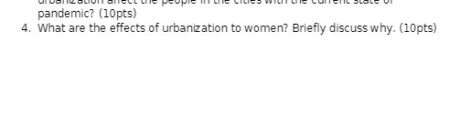 LIT pandemic? (10pts) 4. What are the effects of