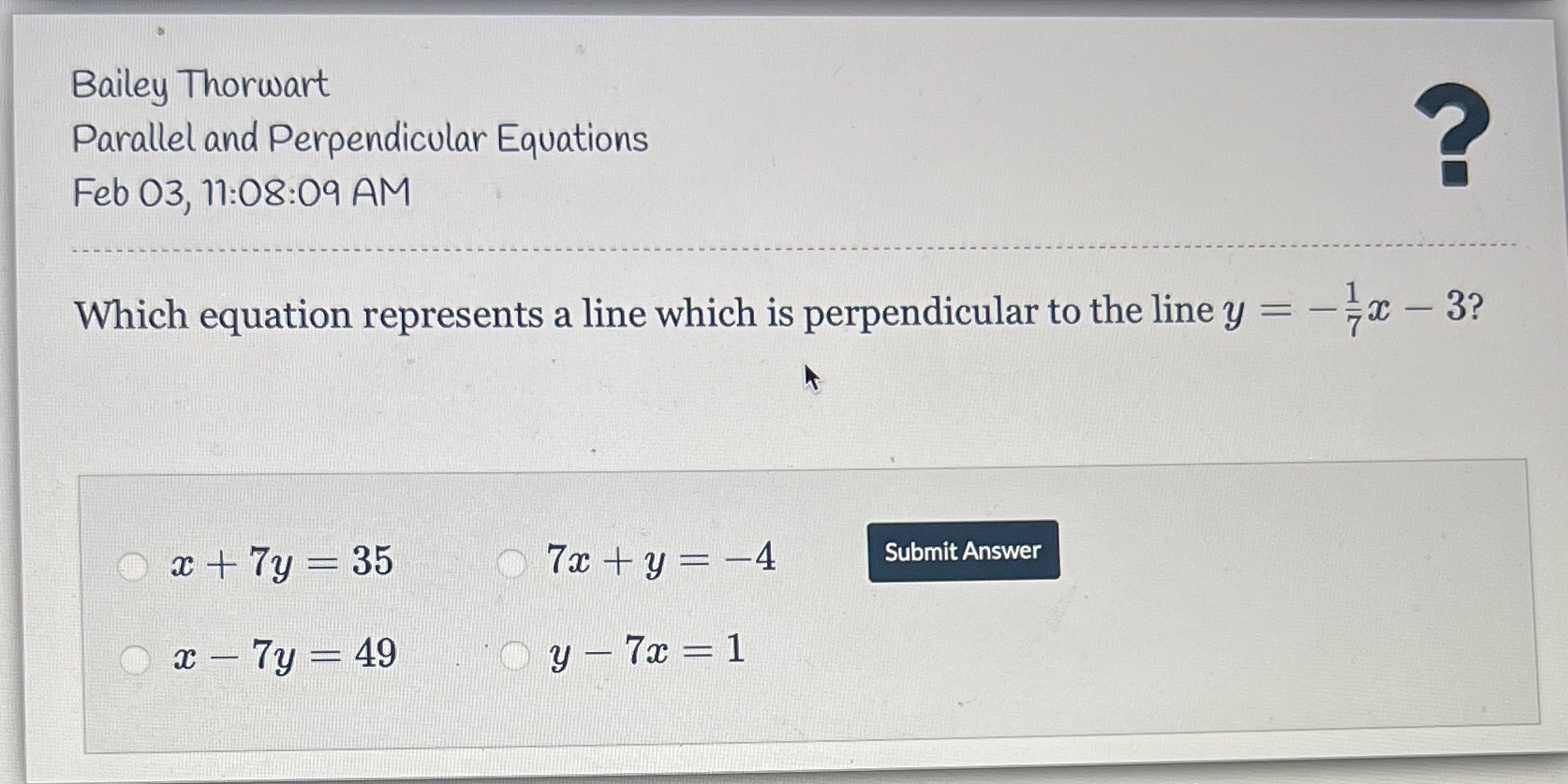 Bailey Thorwart Parallel and Perpendicular