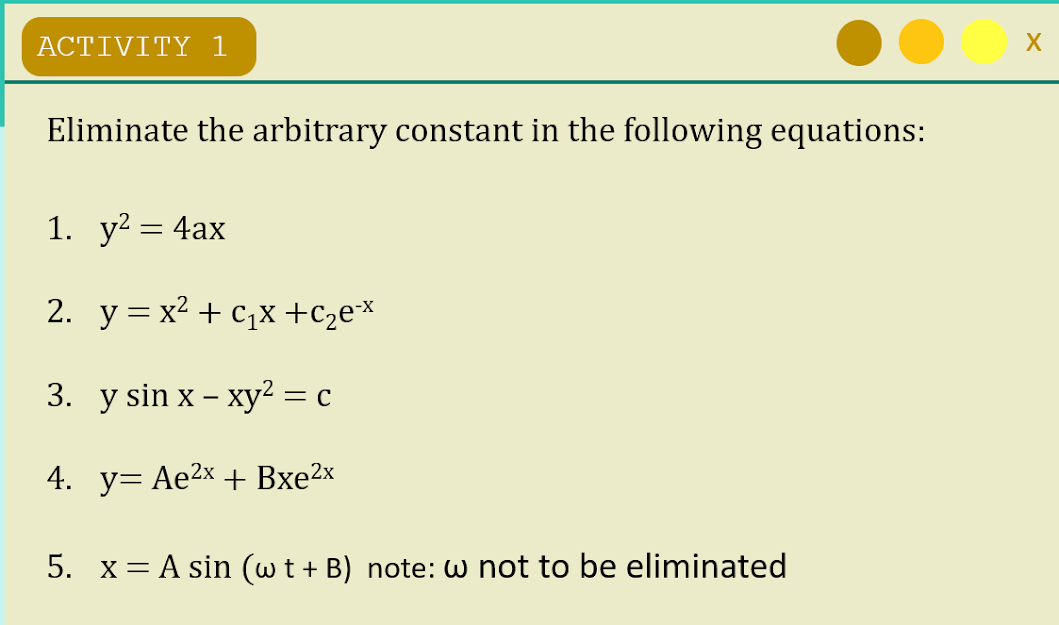 please help me answer this ACTIVITY 1 ... X