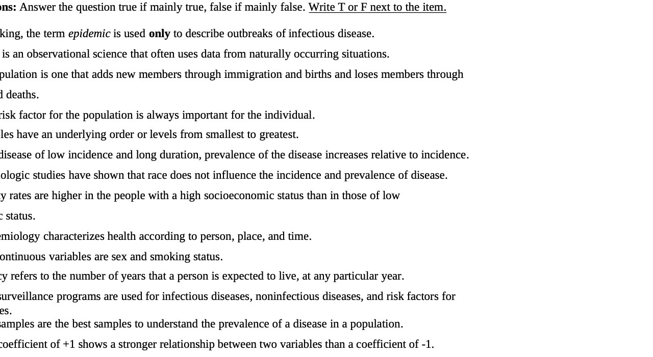 Ins: Answer the question true if mainly true,