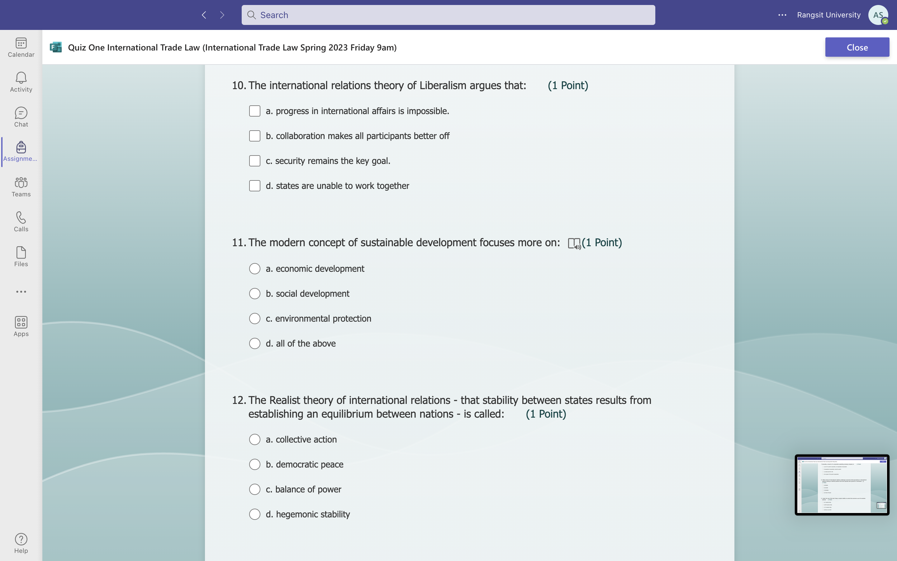 Just need an answer, no need explanation. < Q