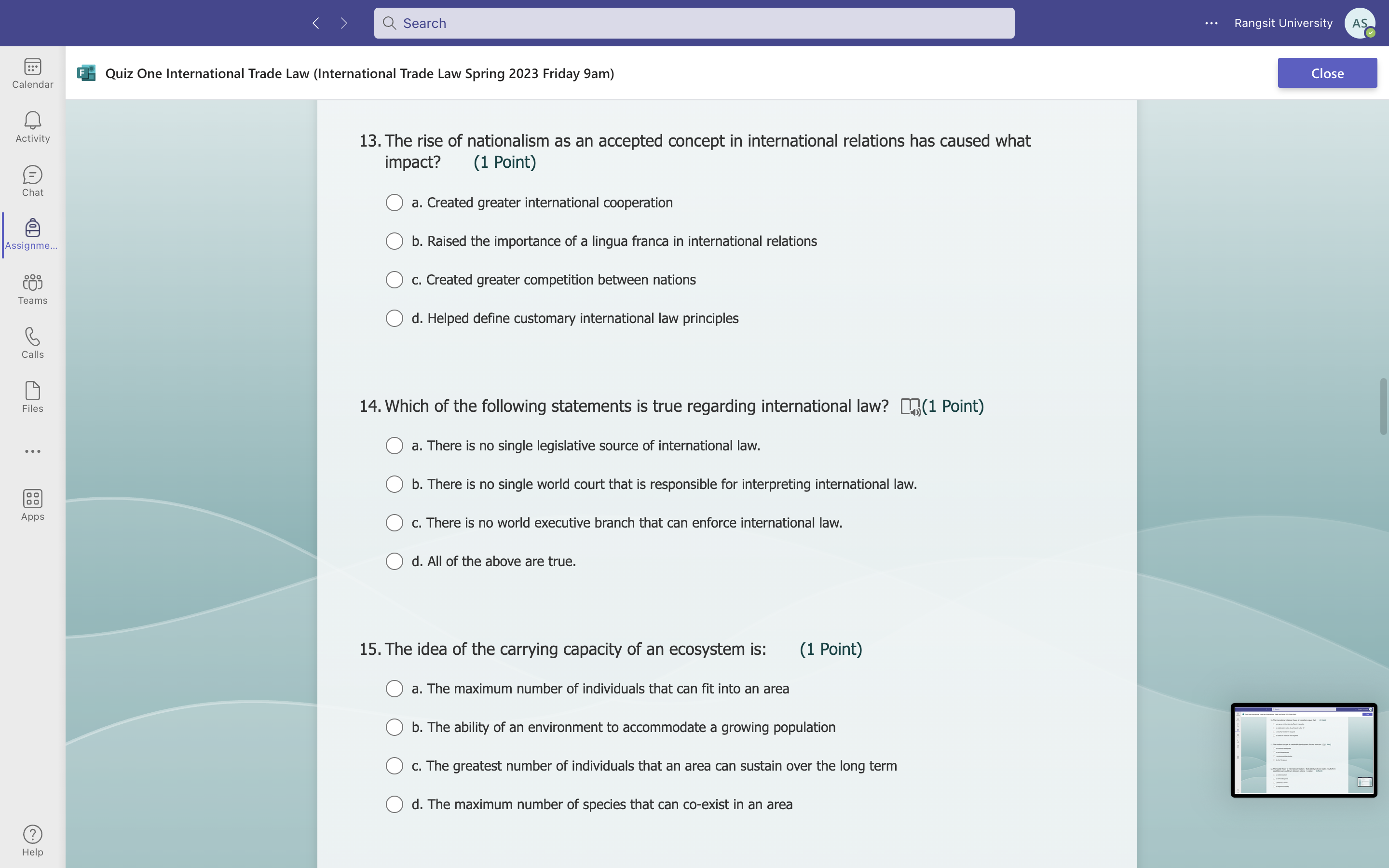 Just need an answer, no need explanation. < Q