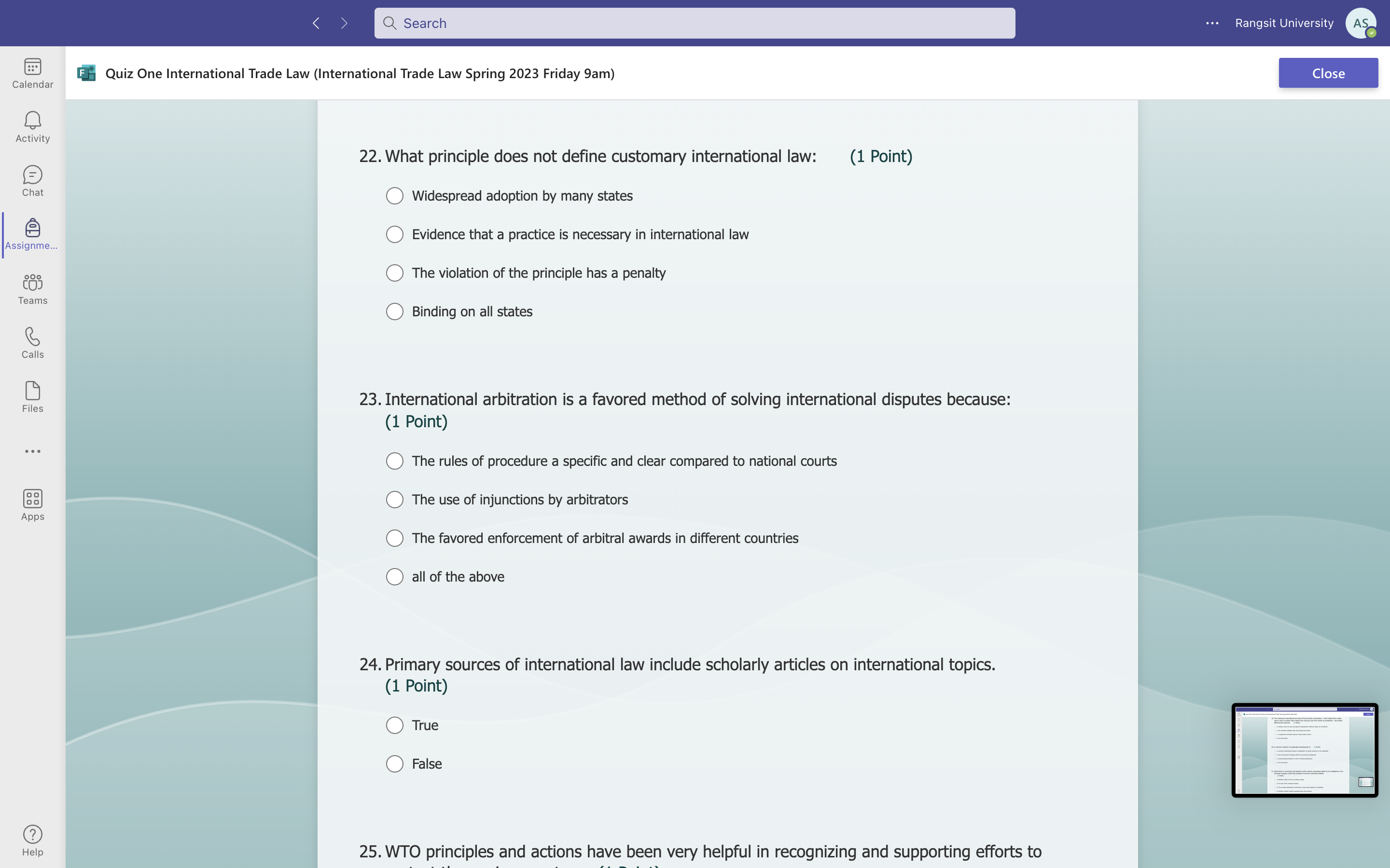 Just need an answer, no need explanation. < Q