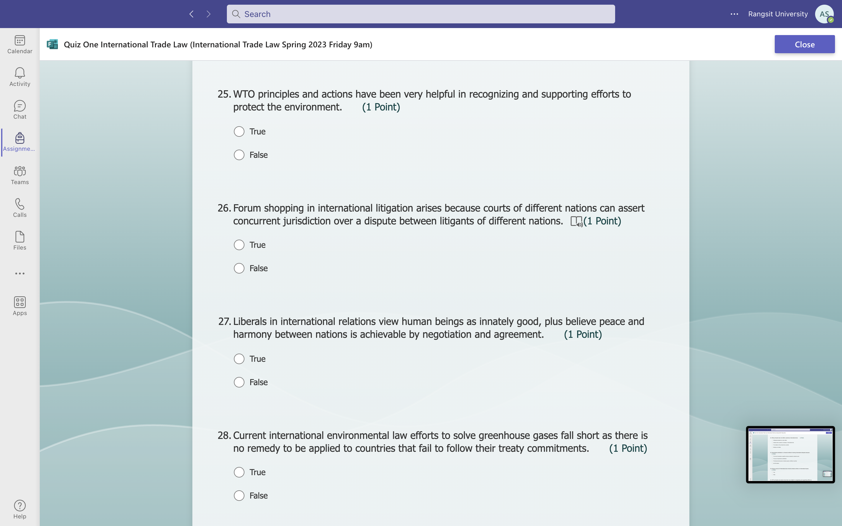 Just need an answer, no need explanation. < Q