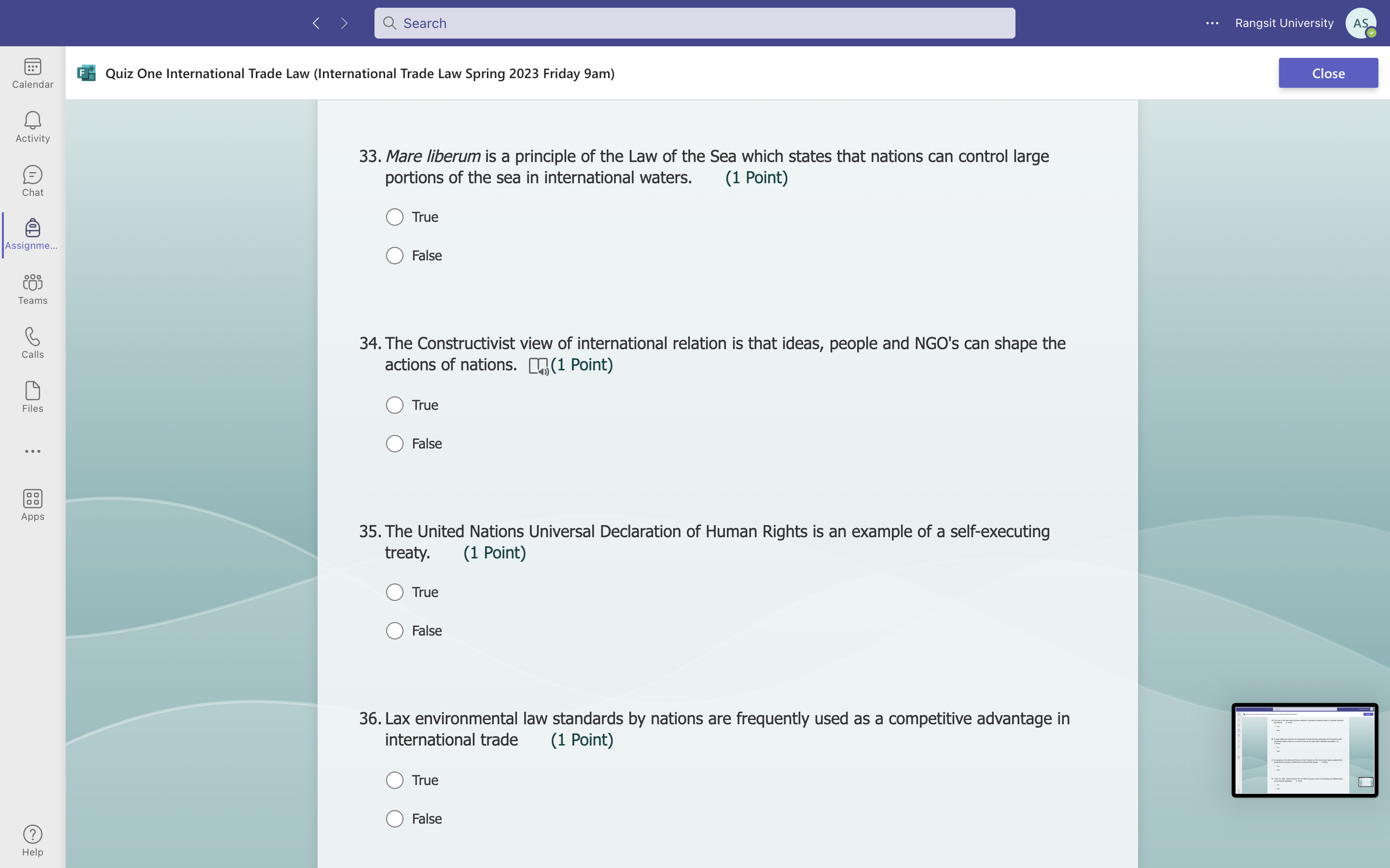 Just need an answer, no need explanation. < Q