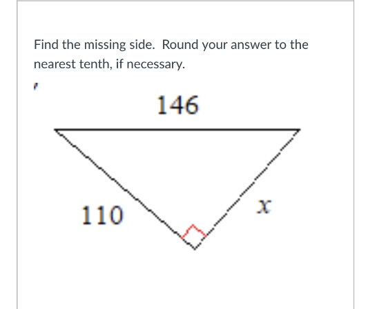 For this problem I need to find the missing