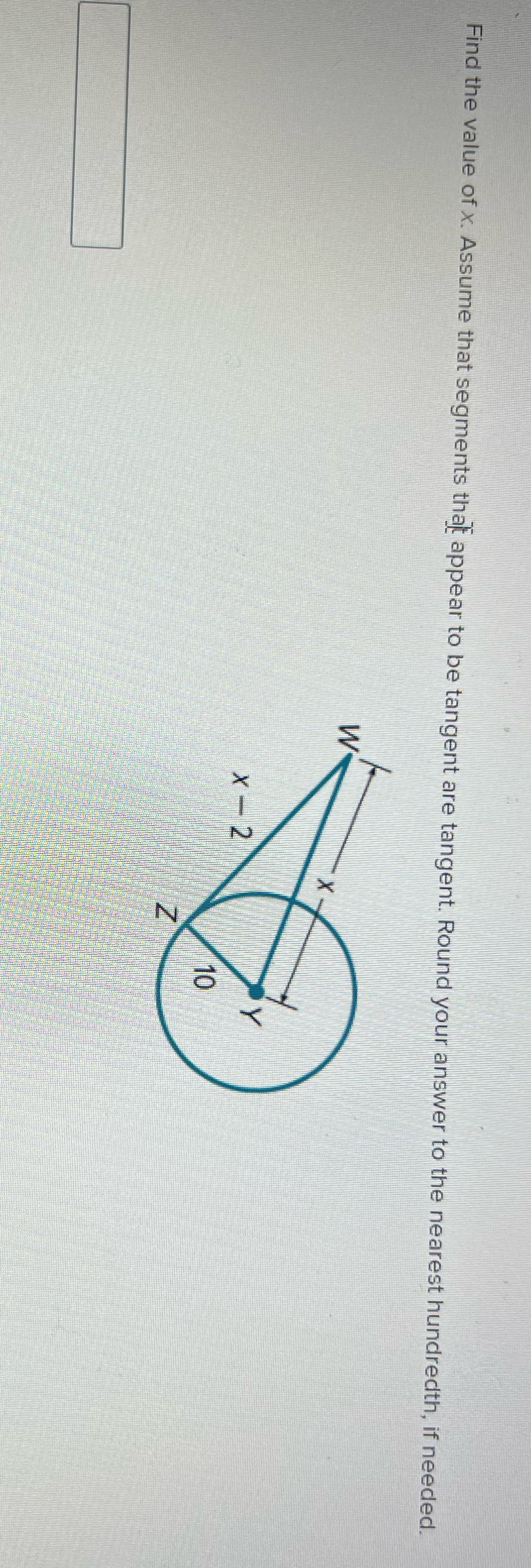 N X X - 2 Find the value of x. Assume that
