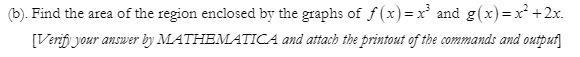 (b). Find the area of the region enclosed by the